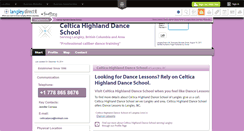 Desktop Screenshot of celtica-highland-dance-school-langley.langleydirect.info